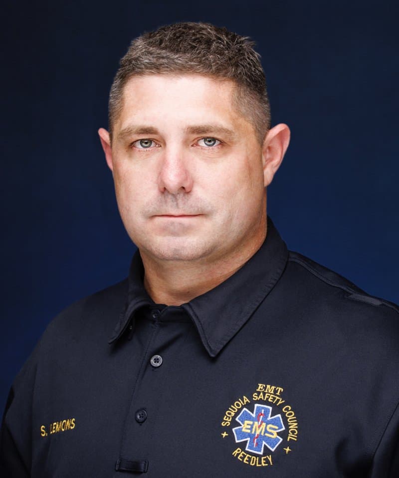 Steven Lemons, founder of ApolloEMS, in his Sequoia Safety Council EMT uniform